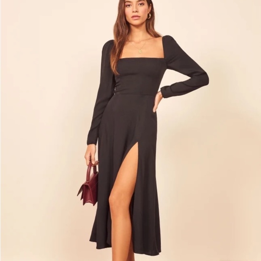 Reformation Sigmund Dress NWT - Size 6 - Black